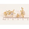 Сережки Xuping колір Позолота 14K пусети "Зірки з кристалами" фото №2 Сережки Xuping колір Позолота 14K пусети "Зірки з кристалами" фото №2