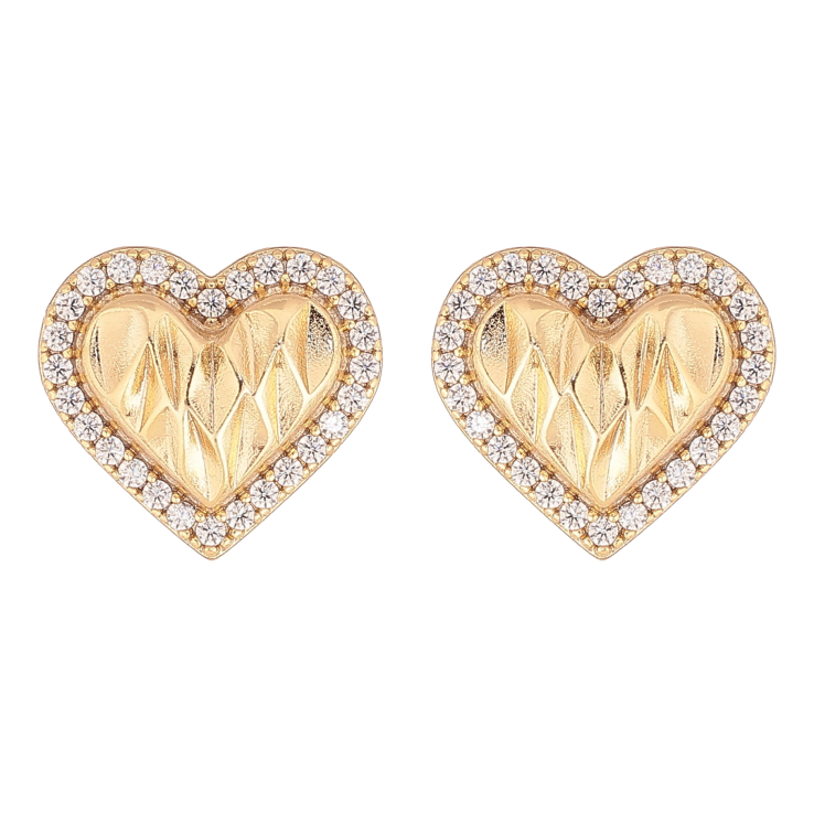 Сережки Xuping колір Позолота 14K пусети "Сердечка" фото №22 Сережки Xuping колір Позолота 14K пусети "Сердечка" фото №22