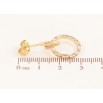 Сережки Xuping колір Позолота 14K пусети "Кристальні кільця" фото №2