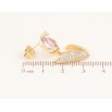 Сережки Xuping колір Позолота 14K пусети "Квіточки з бузковими кристалами" фото №2 Сережки Xuping колір Позолота 14K пусети "Квіточки з бузковими кристалами" фото №2