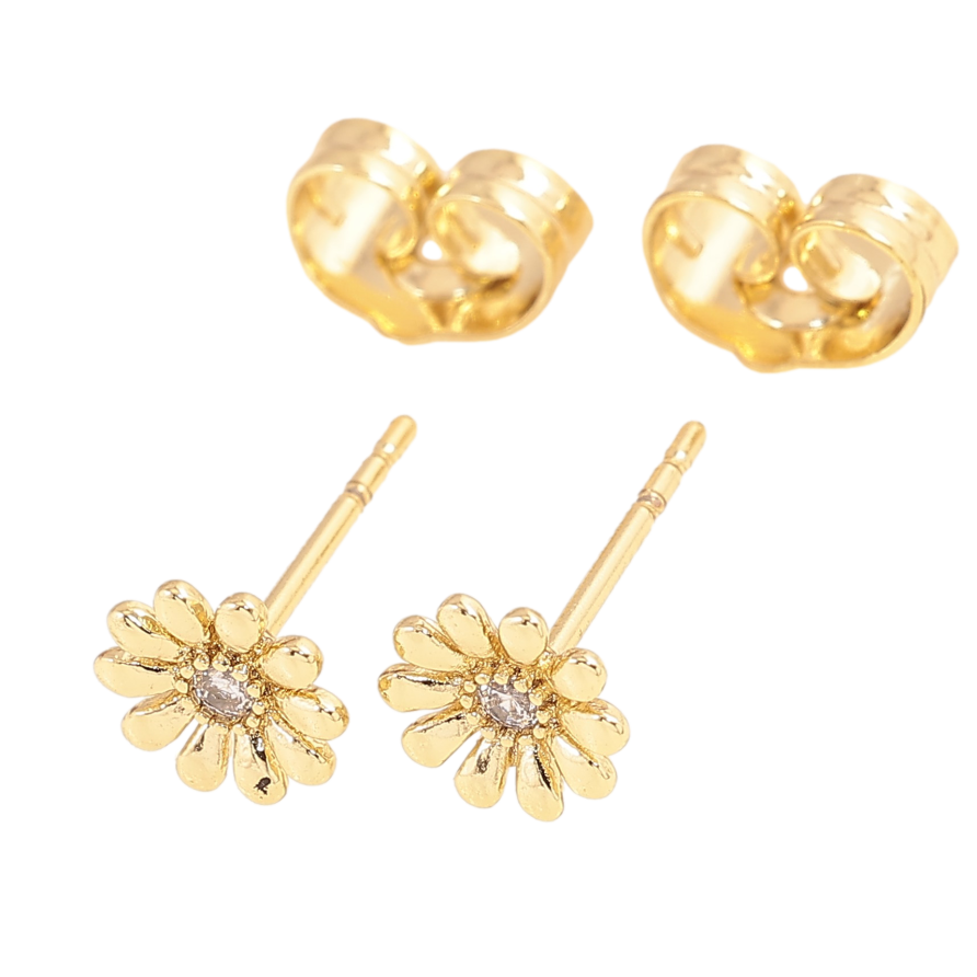 Сережки Xuping колір Позолота 14K пусети "Квіточки" фото №1 Сережки Xuping колір Позолота 14K пусети "Квіточки" фото №1