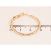Серьги Xuping цвет Позолота 14K кольца (конго) "Декоративный узор" ø 3см фото №2