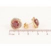 Серьги Xuping цвет Позолота 14K пусеты "Цветочки с красными кристаллами" фото №2 Серьги Xuping цвет Позолота 14K пусеты "Цветочки с красными кристаллами" фото №2