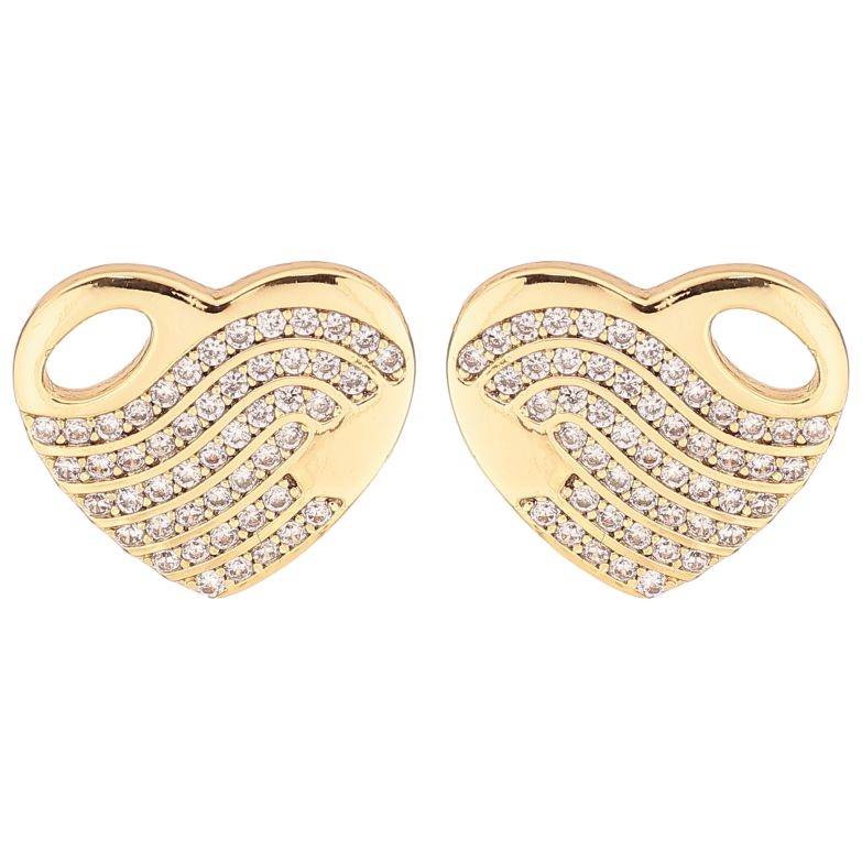 Сережки Xuping колір Позолота 14K пусети "Сердечка" фото №1 Сережки Xuping колір Позолота 14K пусети "Сердечка" фото №1