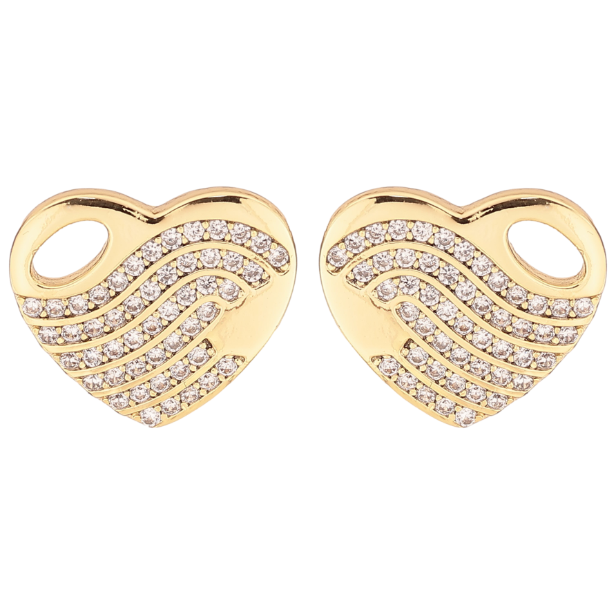 Сережки Xuping колір Позолота 14K пусети "Сердечка" фото №1 Сережки Xuping колір Позолота 14K пусети "Сердечка" фото №1