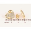 Сережки Xuping колір Позолота 14K пусети "Сердечка" фото №2 Сережки Xuping колір Позолота 14K пусети "Сердечка" фото №2