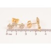 Сережки Xuping колір Позолота 14K пусети "Кристальні квіточки" фото №2 Сережки Xuping колір Позолота 14K пусети "Кристальні квіточки" фото №2