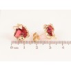 Серьги Xuping цвет Позолота 14K пусеты "Красные сердечки с бантами и мишками" фото №2 Серьги Xuping цвет Позолота 14K пусеты "Красные сердечки с бантами и мишками" фото №2
