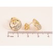 Серьги Xuping цвет Позолота 14K пусеты "Узор с стрекозами и кристаллами" фото №2