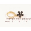 Сережки Xuping колір Позолота 14K підвіски на колечках "Чорні кристальні квіточки" фото №2 Сережки Xuping колір Позолота 14K підвіски на колечках "Чорні кристальні квіточки" фото №2
