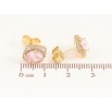Сережки Xuping колір Позолота 14K пусети "Рожеві кристали в обрамленні" фото №2 Сережки Xuping колір Позолота 14K пусети "Рожеві кристали в обрамленні" фото №2