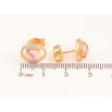 Серьги Xuping цвет Позолота 18K + Родий пусеты "Овалы с розовыми камнями" фото №2 Серьги Xuping цвет Позолота 18K + Родий пусеты "Овалы с розовыми камнями" фото №2