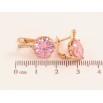 Серьги Xuping цвет Позолота 18K английский замок "Розовые кристаллы" фото №2 Серьги Xuping цвет Позолота 18K английский замок "Розовые кристаллы" фото №2