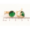 Серьги Xuping цвет Позолота 18K английский замок "Зеленые кристаллы" фото №2 Серьги Xuping цвет Позолота 18K английский замок "Зеленые кристаллы" фото №2