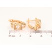 Серьги Xuping цвет Позолота 18K английский замок "Узор с кристаллами" фото №2