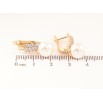 Серьги Xuping цвет Позолота 18K английский замок "Инкрустация кристаллами с жемчужинами" фото №2 Серьги Xuping цвет Позолота 18K английский замок "Инкрустация кристаллами с жемчужинами" фото №2