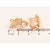 Серьги Xuping цвет Позолота 18K английский замок "Узор с кристаллами" фото №2