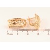 Серьги Xuping цвет Позолота 18K английский замок "Узор с кристаллами" фото №2