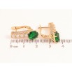 Серьги Xuping цвет Позолота 18K английский замок "Кристальные дорожки с зелеными кристаллами" фото №2 Серьги Xuping цвет Позолота 18K английский замок "Кристальные дорожки с зелеными кристаллами" фото №2