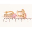 Серьги Xuping цвет Позолота 18K английский замок "Кристальные дорожки с розовыми кристаллами" фото №2 Серьги Xuping цвет Позолота 18K английский замок "Кристальные дорожки с розовыми кристаллами" фото №2