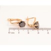 Серьги Xuping цвет Позолота 18K английский замок "Черные кристаллы на дужках" ø 7мм фото №2 Серьги Xuping цвет Позолота 18K английский замок "Черные кристаллы на дужках" ø 7мм фото №2
