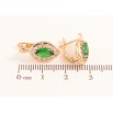 Серьги Xuping цвет Позолота 18K английский замок "Зеленые кристаллы в обрамлении" фото №2 Серьги Xuping цвет Позолота 18K английский замок "Зеленые кристаллы в обрамлении" фото №2
