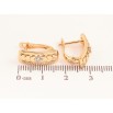 Сережки Xuping колір Позолота 18K англійський замок "Декоративний візерунок з кристалом" фото №2