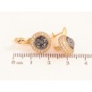 Серьги Xuping цвет Позолота 18K английский замок "Черные кристаллы в обрамлении мелких кристаллов" фото №2 Серьги Xuping цвет Позолота 18K английский замок "Черные кристаллы в обрамлении мелких кристаллов" фото №2