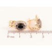Серьги Xuping цвет Позолота 18K английский замок "Черные кристаллы в обрамлении" фото №2 Серьги Xuping цвет Позолота 18K английский замок "Черные кристаллы в обрамлении" фото №2
