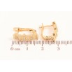 Серьги Xuping цвет Позолота 18K английский замок "Узор с кристаллами" фото №2