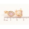 Серьги Xuping цвет Позолота 18K английский замок "Розовые кристаллы в обрамлении" фото №2 Серьги Xuping цвет Позолота 18K английский замок "Розовые кристаллы в обрамлении" фото №2