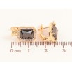 Серьги Xuping цвет Позолота 18K английский замок "Черные кристаллы в обрамлении" фото №2 Серьги Xuping цвет Позолота 18K английский замок "Черные кристаллы в обрамлении" фото №2