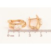 Серьги Xuping цвет Позолота 18K английский замок "Узор с кристаллами" фото №2