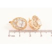 Серьги Xuping цвет Позолота 18K английский замок "Ажурные капельки с кристаллами" фото №2