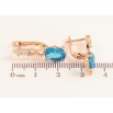 Серьги Xuping цвет Позолота 18K английский замок "Узор с голубыми кристаллами" фото №2 Серьги Xuping цвет Позолота 18K английский замок "Узор с голубыми кристаллами" фото №2