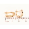 Серьги Xuping цвет Позолота 18K английский замок "Узор сердечки с кристаллами" фото №2