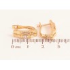 Серьги Xuping цвет Позолота 18K английский замок "Узор с кристаллами" фото №2