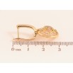 Серьги Xuping цвет Позолота 18K английский замок "Круглые подвески с кристаллами" фото №2