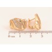 Серьги Xuping цвет Позолота 18K английский замок "Узор с кристаллами" фото №2