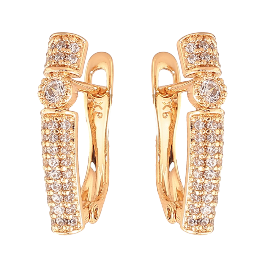 Серьги Xuping цвет Позолота 18K английский замок "Инкрустация кристаллами" фото №1 Серьги Xuping цвет Позолота 18K английский замок "Инкрустация кристаллами" фото №1