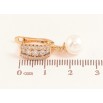 Серьги Xuping цвет Позолота 18K английский замок "Жемчужные подвески с инкрустацией кристаллами" фото №2 Серьги Xuping цвет Позолота 18K английский замок "Жемчужные подвески с инкрустацией кристаллами" фото №2