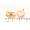 Серьги Xuping цвет Позолота 18K английский замок "Узор с дорожками кристаллов" фото №2