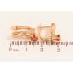 Серьги Xuping цвет Позолота 18K английский замок "Узор с красными кристаллами" фото №2 Серьги Xuping цвет Позолота 18K английский замок "Узор с красными кристаллами" фото №2
