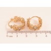 Серьги Xuping цвет позолота 18K итальянский замок декоративный узор с кристаллами ø 1.5см фото №2 Серьги Xuping цвет позолота 18K итальянский замок декоративный узор с кристаллами ø 1.5см фото №2