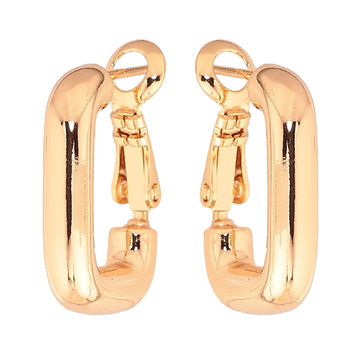 Серьги Xuping цвет позолота 18K итальянский замок декоративные 2х1.5см фото №7