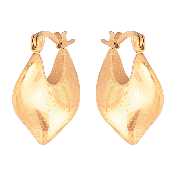 Серьги Xuping цвет позолота 18K итальянский замок декоративный узор фото №3