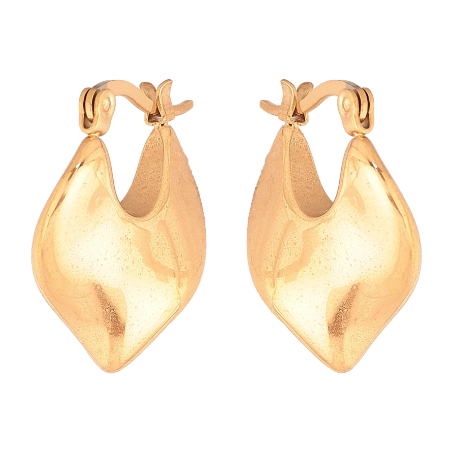 Серьги Xuping цвет позолота 18K итальянский замок декоративный узор фото №1 Серьги Xuping цвет позолота 18K итальянский замок декоративный узор фото №1