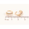 Серьги Xuping цвет Позолота 18K каффы "Узор с кристаллами" фото №2 Серьги Xuping цвет Позолота 18K каффы "Узор с кристаллами" фото №2