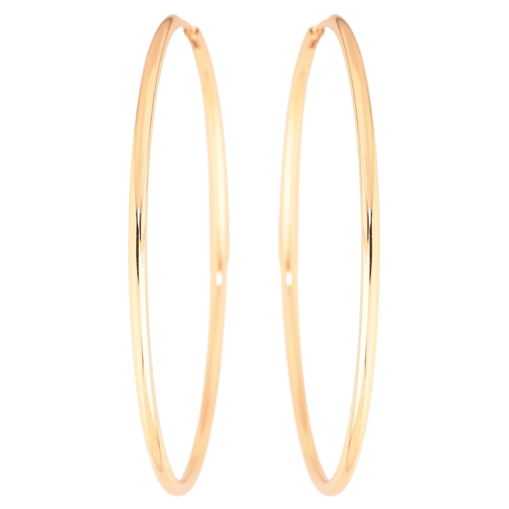 Серьги Xuping цвет позолота 18K кольца (конго) Классика ø 6см фото №6