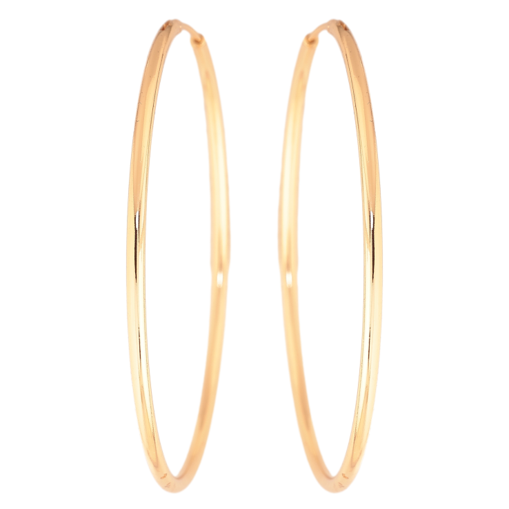 Серьги Xuping цвет позолота 18K кольца (конго) Классика ø 5.8см фото №7